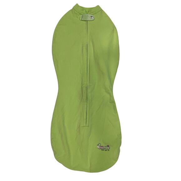 Woombie Mega Baby Swaddle Neutral Green Soft Stretchy Bedtime - Picture 1 of 5